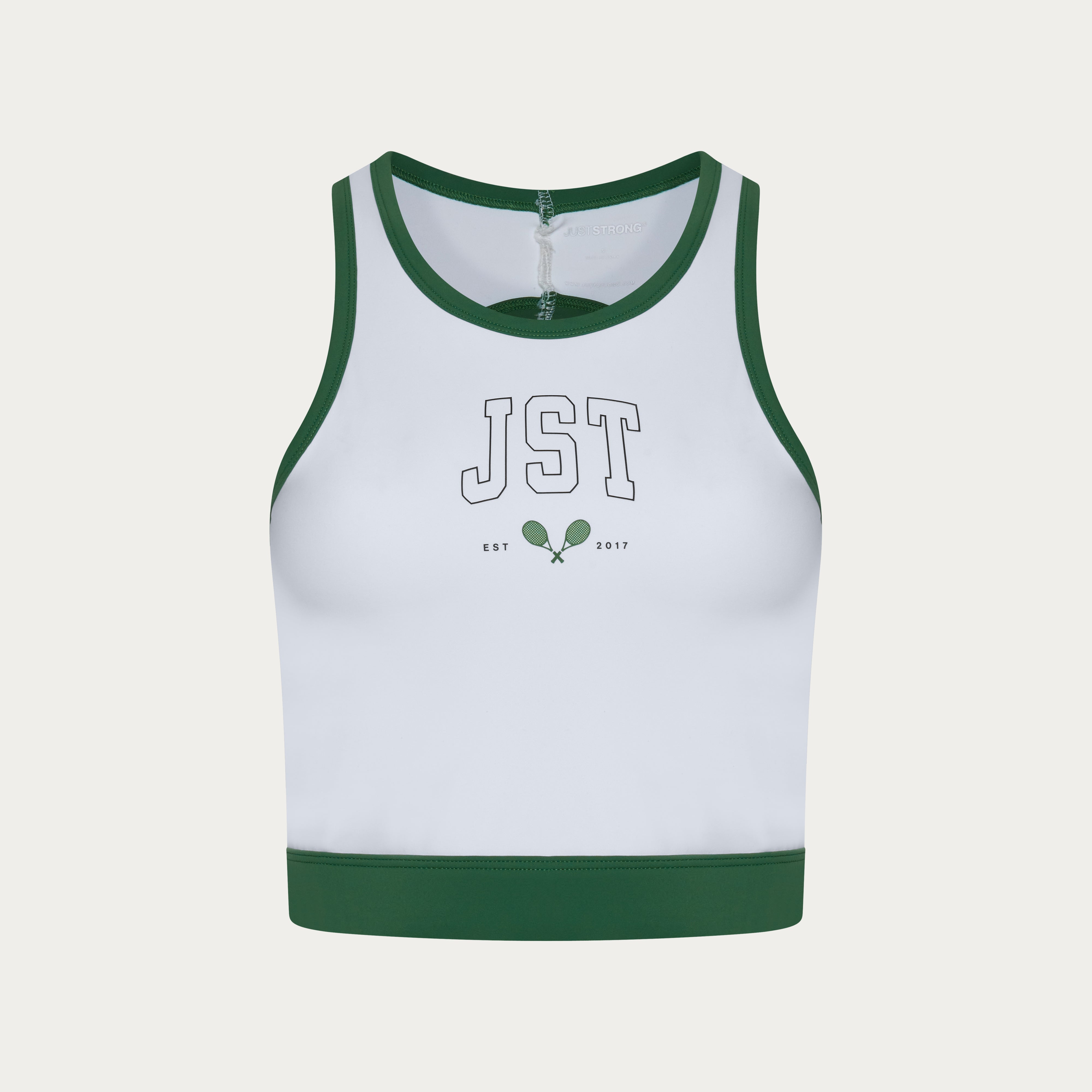 Ace Cropped Vest - White/Green