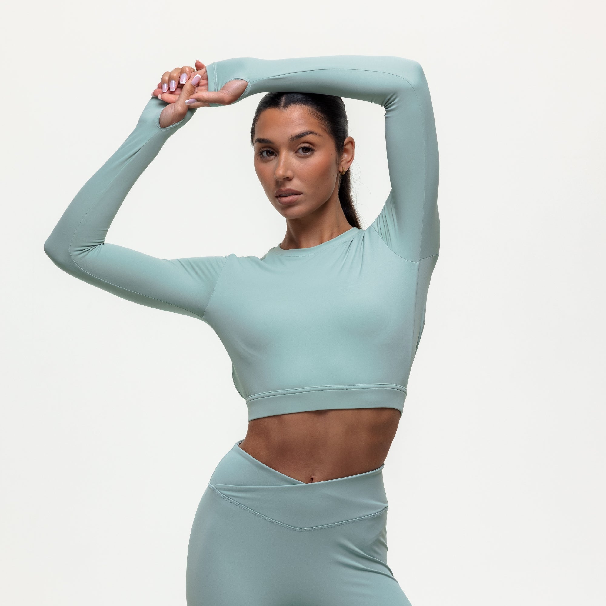 Karma Long Sleeve Crop Top - Seamoss