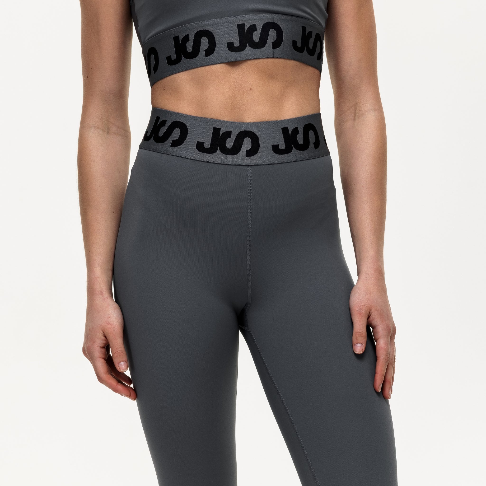 7/8 Workout Leggings - Slate/Black