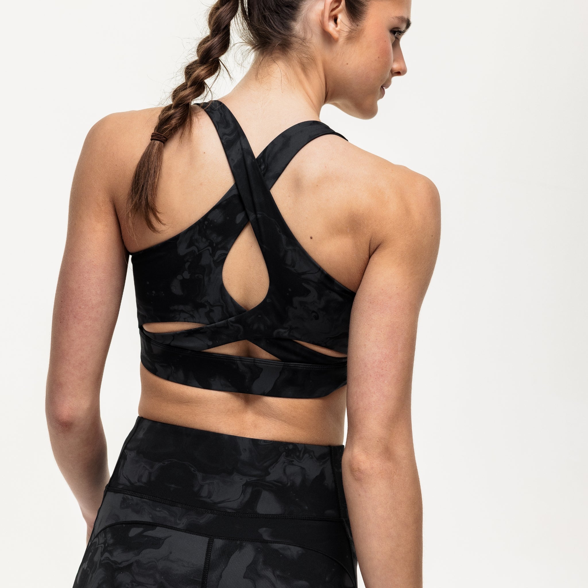 Flex Medium Support Bra - Slate Marble