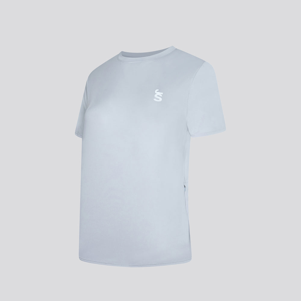 Run Tempo Pocket Tee - Ice Blue