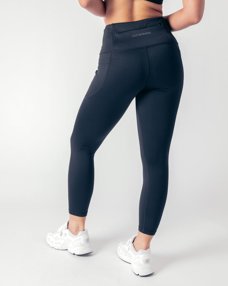 High Rise 7/8 Genesis Leggings - Black Onyx