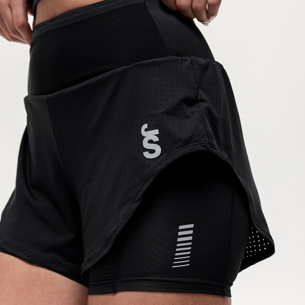 Run Mesh 2-in-1 Short - Black Onyx