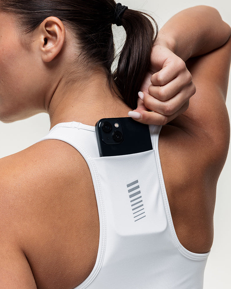 Swift Crop Run Vest - Optic White