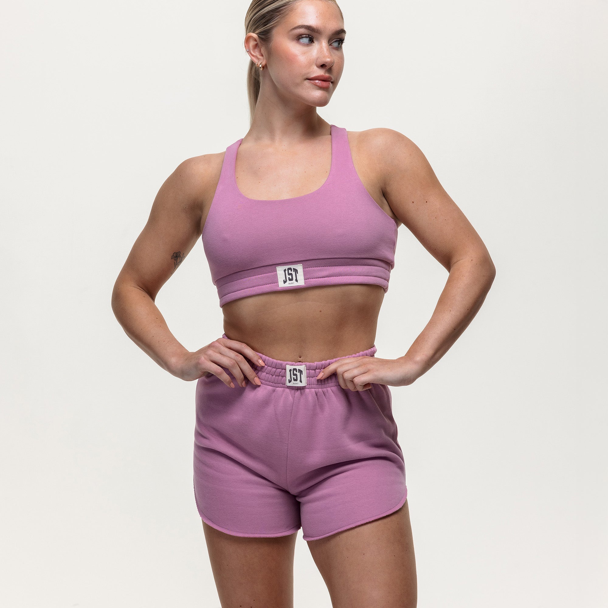 Timeout Sweatshirt Bralette - Vintage Orchid