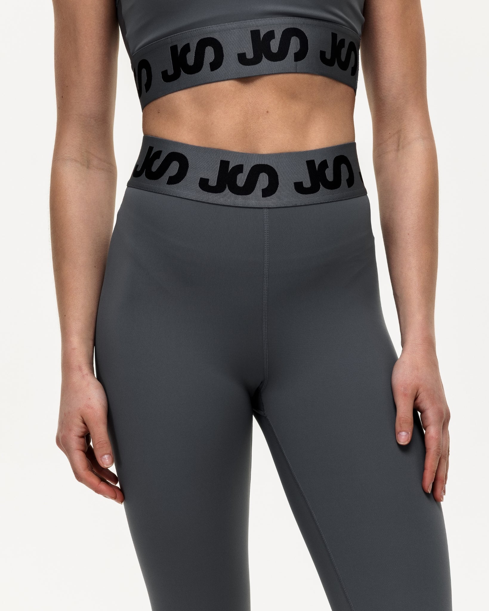 7/8 Workout Leggings - Slate/Black