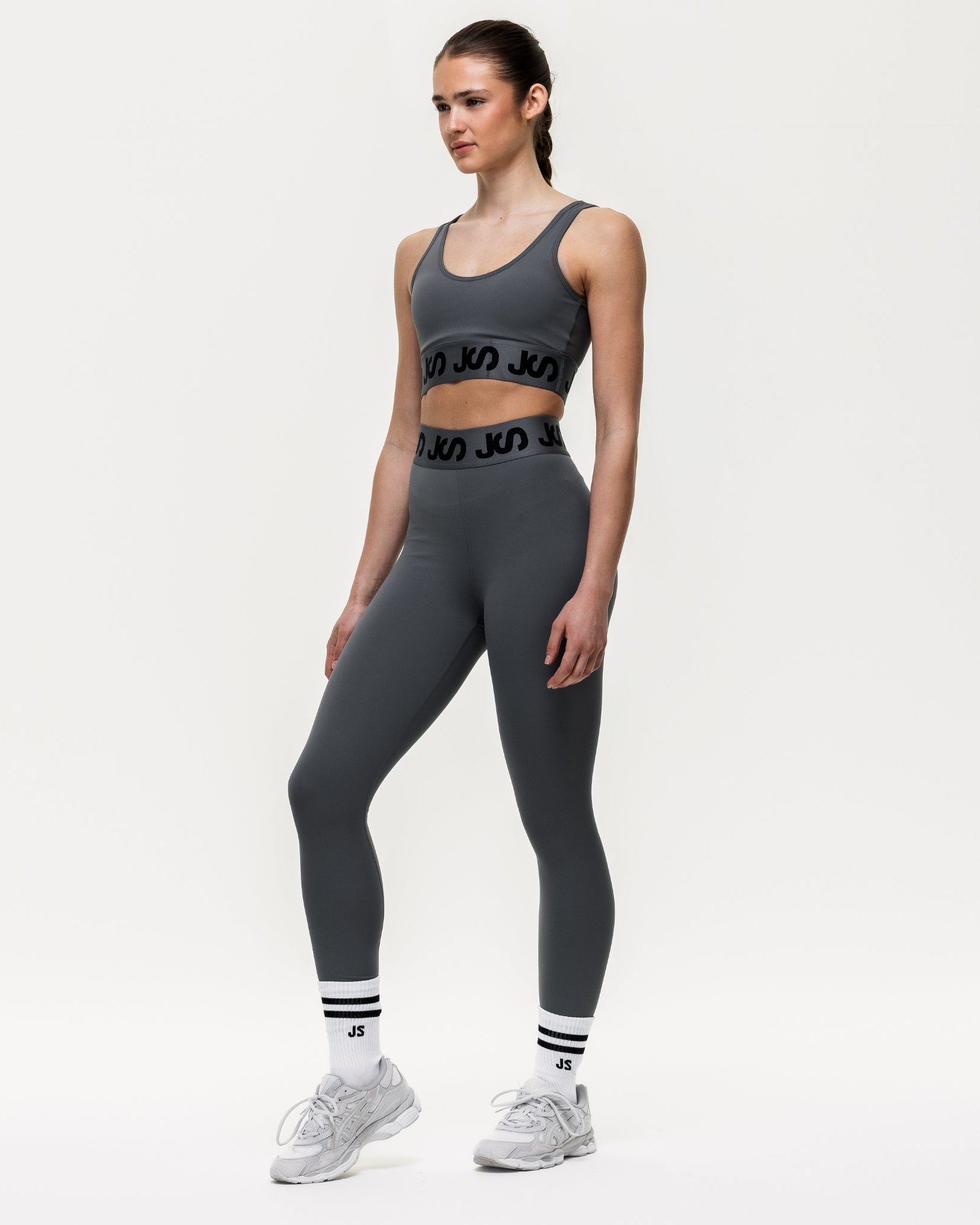 7/8 Workout Leggings - Slate/Black