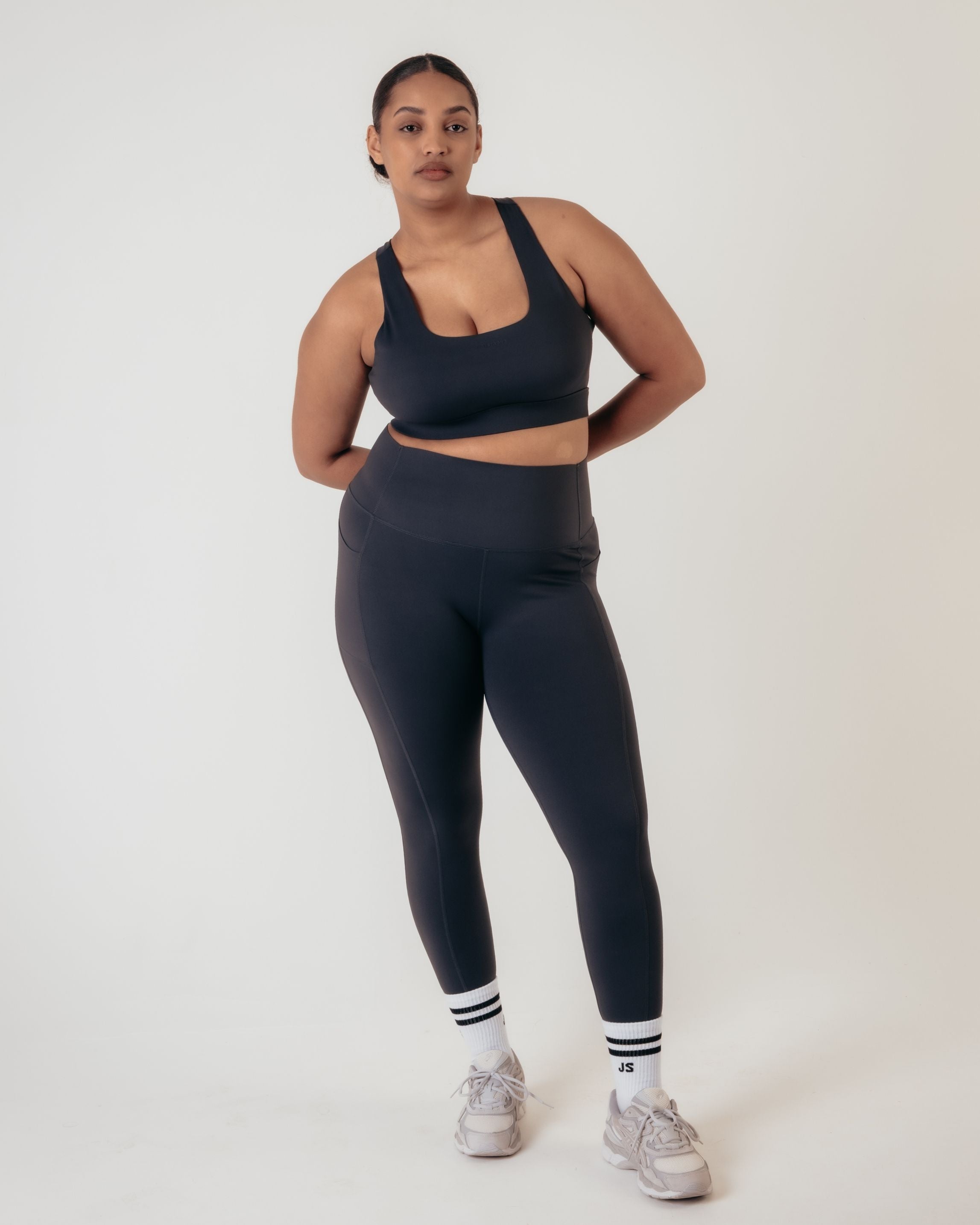 Flex Medium Support Bra - Washed Black