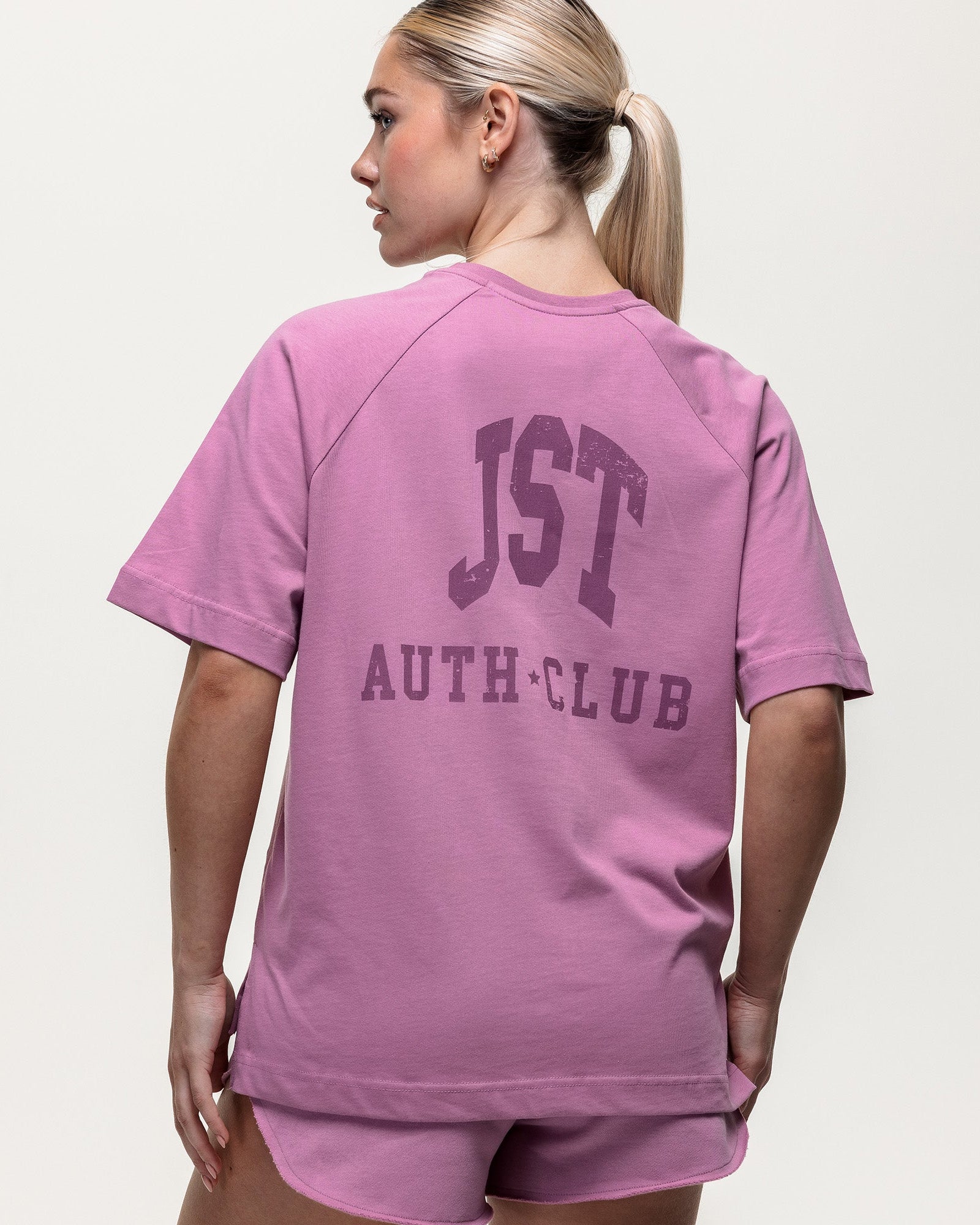 Laid Back Over Sized Tee - Vintage Orchid