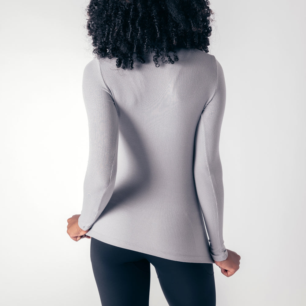 Long Sleeve Workout Tee - Shadow Grey