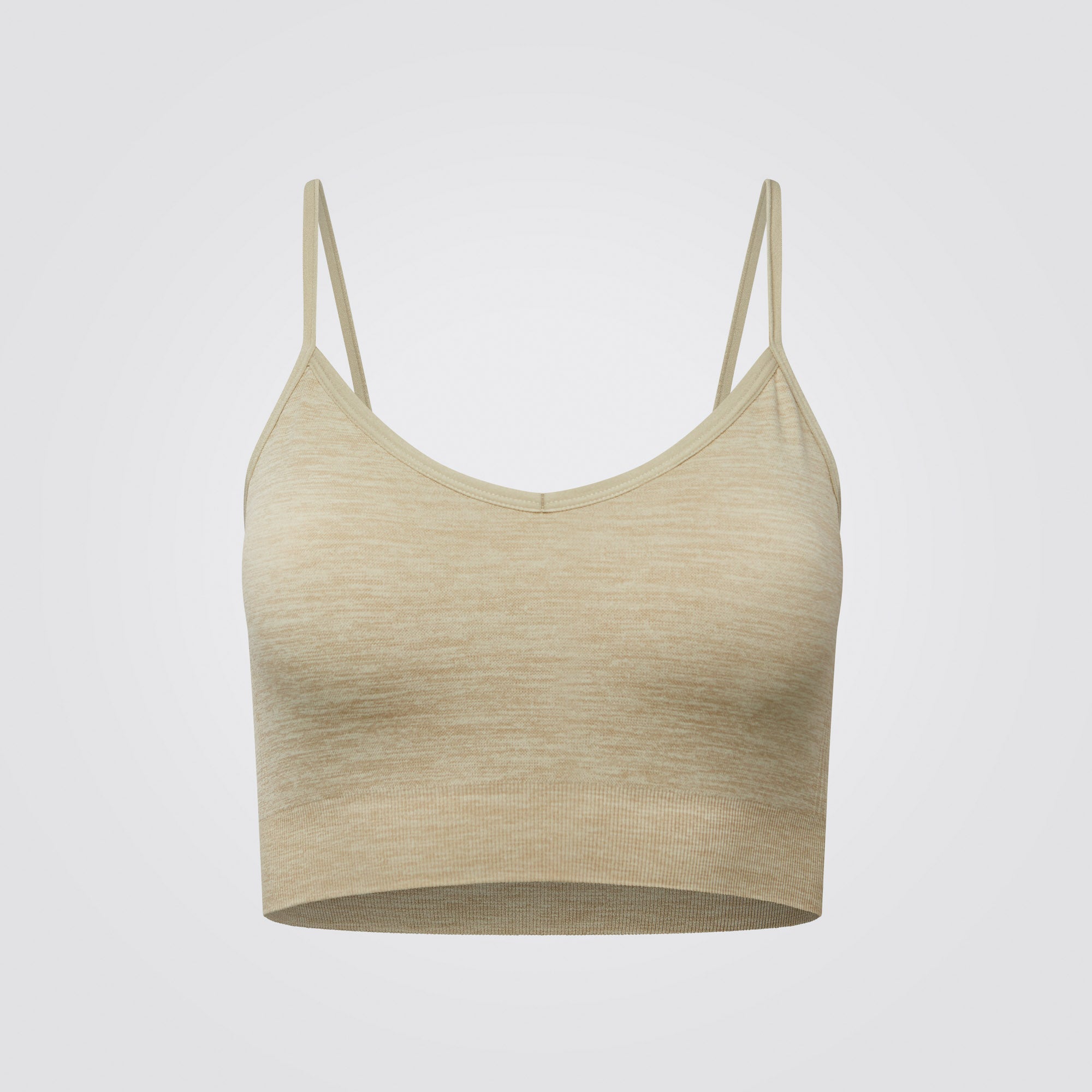 Light Pink Melange Recycled Seamless Sports Bra